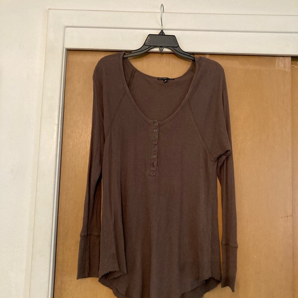 Truly Madly Deeply Henley Ribbed Long Sleeve Top - Picture 2 of 4